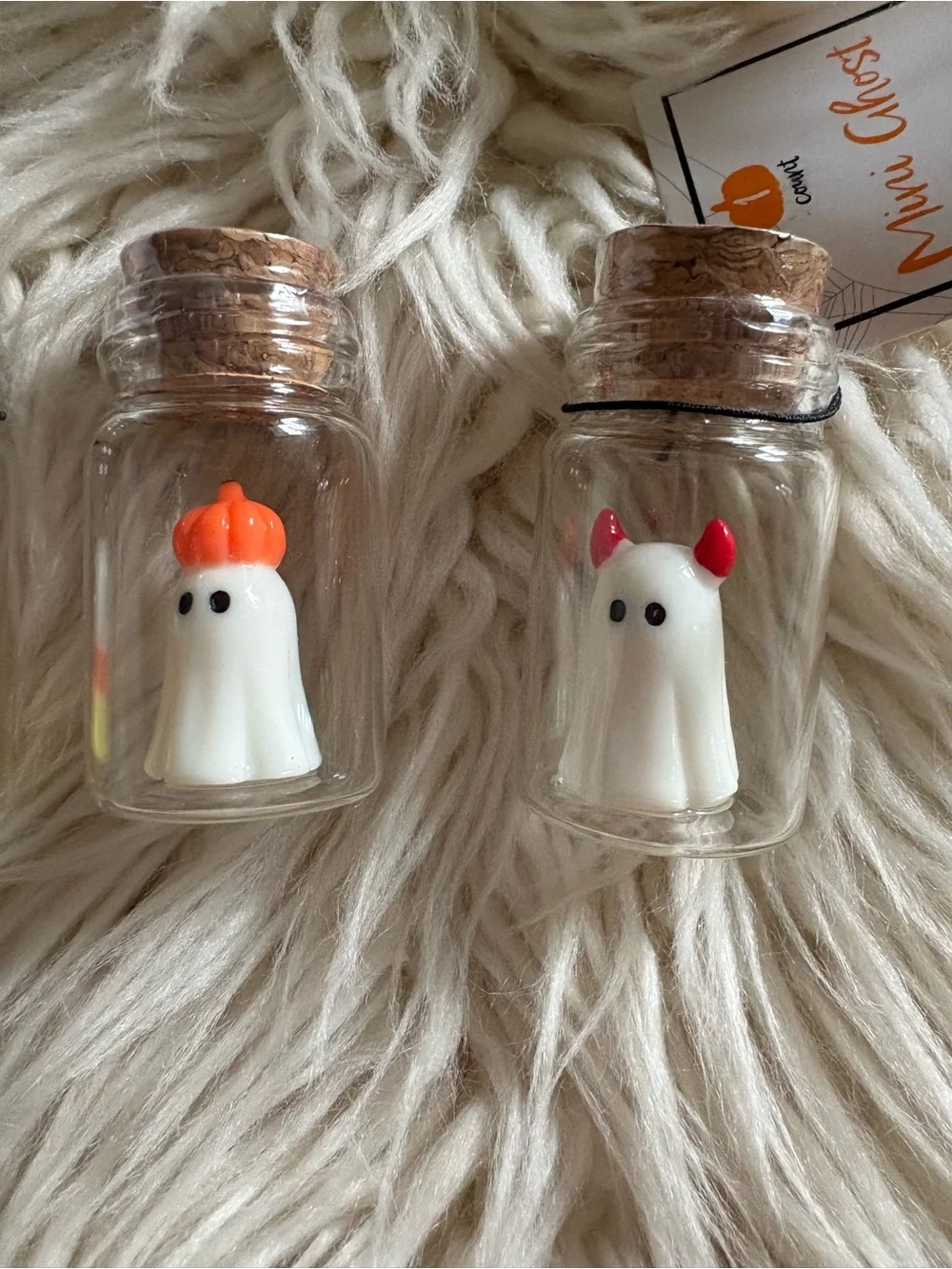 Target Bullseye Set of 4 Halloween Mini Glass Potion Bottles Complete Trinkets